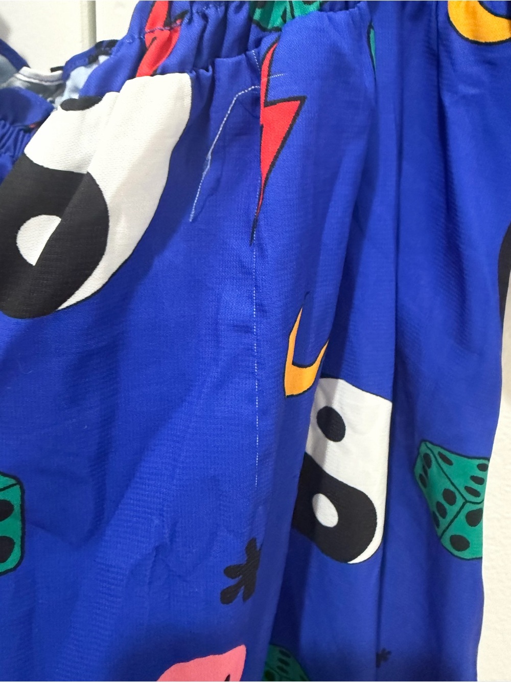 Rare| Dressed in LALA | YinYang Smiley Face Puff Sleeve Midi Dress** - Picture 6 of 6